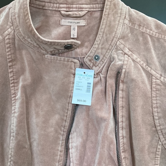 NWT Maurices brand suede jacket. A very pretty mauve color in size small. - Picture 4 of 4